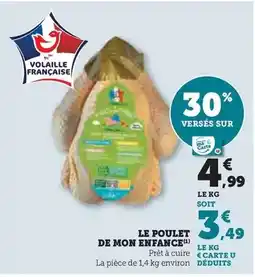 U Express U - le poulet de mon enfance offre