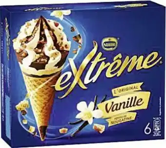 Cônes glacés Extrême L’original Vanille Pépites de Nougatine