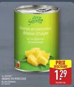 ALDI ALL SEASONS Ananas en morceaux offre