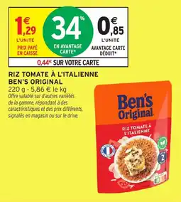 Intermarché Express Riz tomate à l'italienne ben's original offre