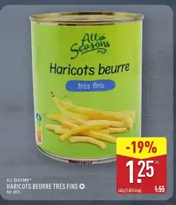 ALDI ALL SEASONS Haricots beurre très fins offre