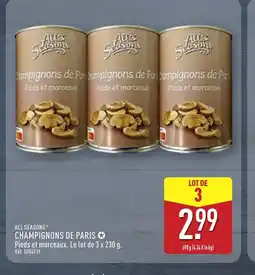 ALDI ALL SEASONS Champignons de paris offre
