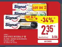 ALDI SIGNAL Dentifrice integral 8 offre
