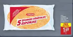 ALDI TWIDO 5 éponges végétales offre