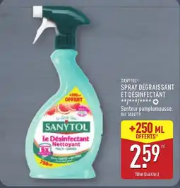 ALDI SANYTOL Spray dégraissant et désinfectant offre