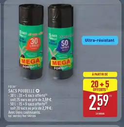 ALDI FOLIA Sacs poubelle offre