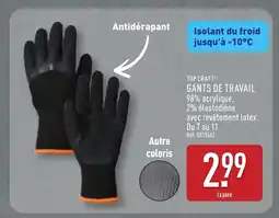 ALDI TOP CRAFT Gants de travail offre