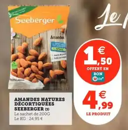 Utile Amandes natures décortiquées seeberger offre