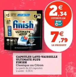 Utile Capsules lave-vaisselle ultimate plus finish offre