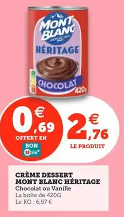Utile Crème dessert mont blanc héritage offre