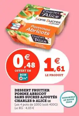 Utile Dessert fruitier pomme abricot sans sucres ajoutés charles & alice offre