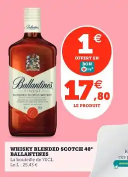 Utile Whisky blended scotch 40° ballantines offre