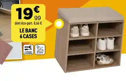 Centrakor Le banc 6 cases offre