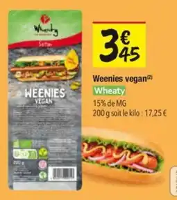 Les Comptoirs de la Bio Weenies vegan wheaty offre