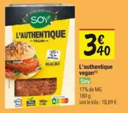 Les Comptoirs de la Bio L'authentique vegan offre