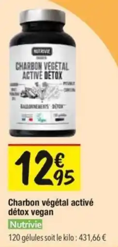Les Comptoirs de la Bio Charbon végétal activé détox vegan nutrivie offre