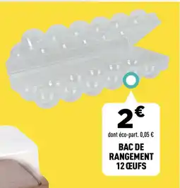 Centrakor Bac de rangement 12 œufs offre