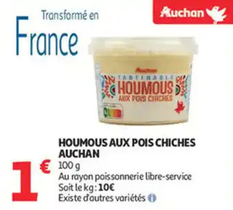 Houmous aux pois chiches auchan