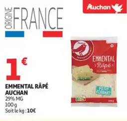 Auchan Supermarché Emmental râpé auchan offre