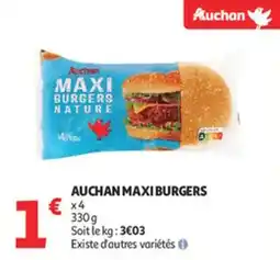 Auchan Supermarché Auchan maxi burgers offre