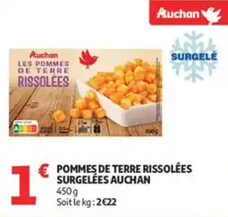 Auchan Supermarché Pommes de terre rissolées surgelées auchan offre