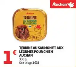 Auchan Supermarché Terrine au saumon et aux légumes pour chien auchan offre