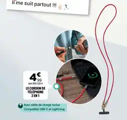 Centrakor Le cordon de téléphone 2 en 1 offre