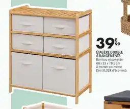 La Foir'Fouille Étagère double 6 rangements offre