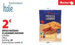 Auchan Supermarché Pâtes fraîches à lasagnes auchan offre
