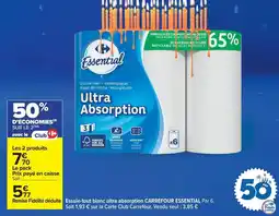 Carrefour Drive Carrefour - essuie-trak banc ultra absorption essential offre