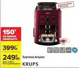 Carrefour Drive Krups - expresso broyeur offre