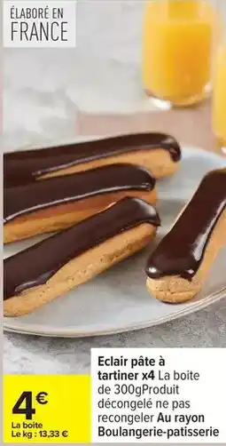 Carrefour Drive Eclair pate à tartiner x4 la boite de 300gpdruit offre