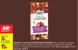 Carrefour Drive Nestlé - tablettes de chocolat les recettes de l'atelier offre