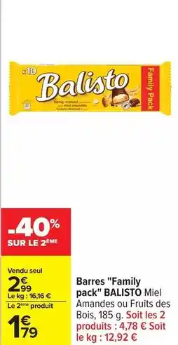 Carrefour Drive Barres family pack offre