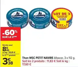 Carrefour Drive Petit navire - thon msc offre