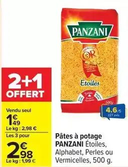 Carrefour Drive Panzani - pâtes à potage offre