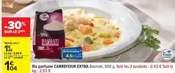 Carrefour Drive Carrefour - riz parfumé extra basmati offre