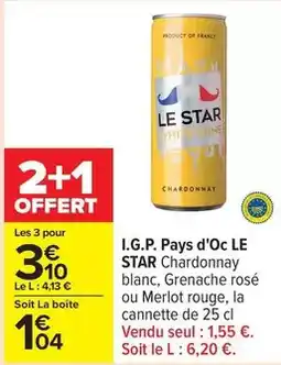 Carrefour Drive I.g.p. pays d'oc offre