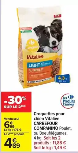 Carrefour Drive Carrefour - croquettes pour chien vitalité offre