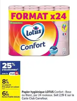 Carrefour Drive Lotus - papier hygiénique offre