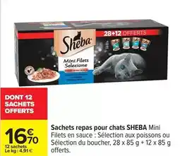 Carrefour Drive Sheba - sachets repas pour chats offre