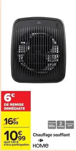 Carrefour Drive Chauffage soufflant offre