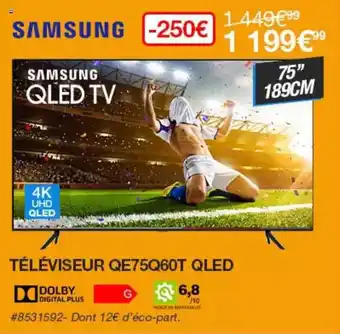 Costco Téléviseur Qe75q60t Qled Samsung offre