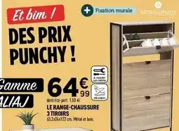 Centrakor Atmosphera - le range-chaussure 3 tiroirs offre