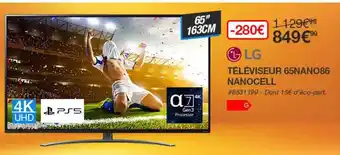 Costco Téléviseur 65nano 86 Nanocell Lg offre