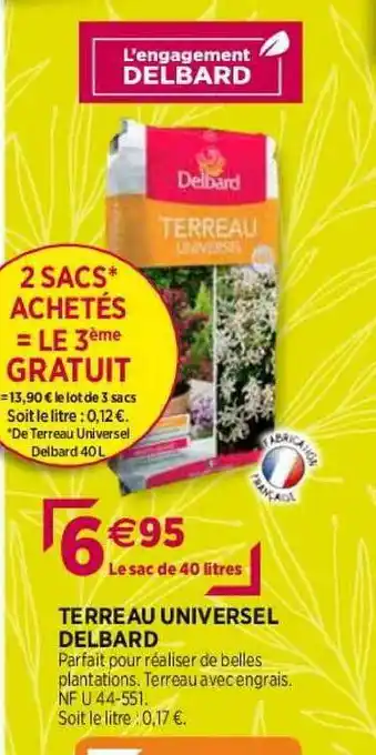 Delbard Terreau Universel Delbard offre