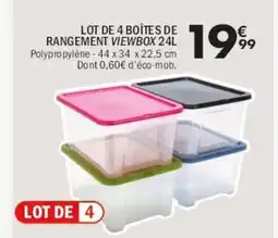 La Foir'Fouille Lot de 4 boîtes de rangement viewbox offre