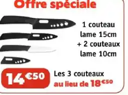 Maximo Lot de 1 couteau lame 15 cm + 2 couteaux lame 10 cm offre
