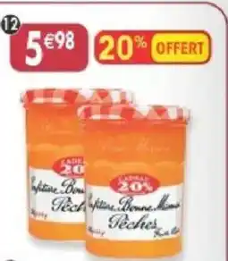 Maximo Lot de 2 pots de confiture de pêches 50% de fruits offre