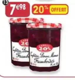 Maximo Lot de 2 pots de confiture de framboises 50% de fruits offre